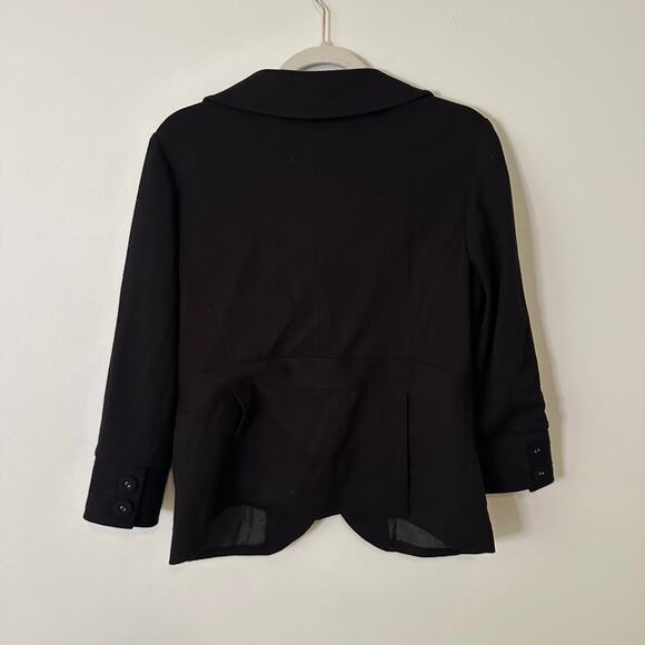 Sandro black button front jacket coat size M - Picture 11 of 12